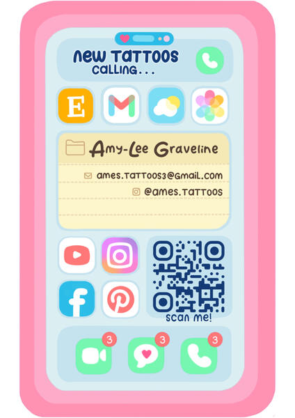 Business card (recto). Commissioned by me for me